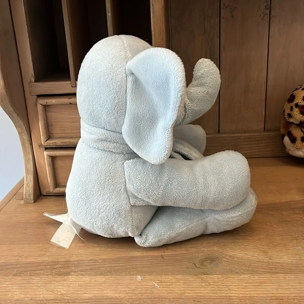 Ralph Lauren Plush Elephant Stuffed Animal Blue Horse Logo 14” Long